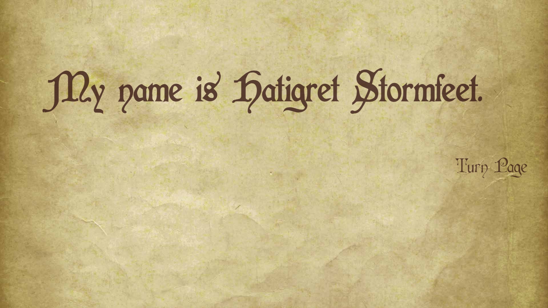 An example image from The Magic Book showing a simple message