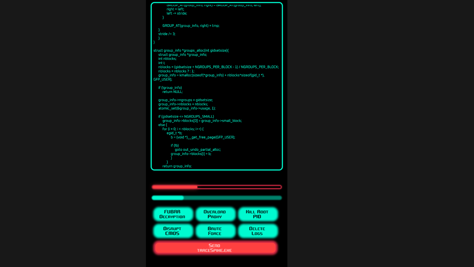 The Nexus - Mobile Version - Hacking game page 2