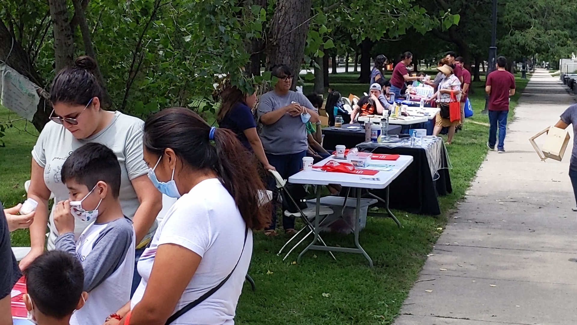 Colors in the Kitchen - Community members participating