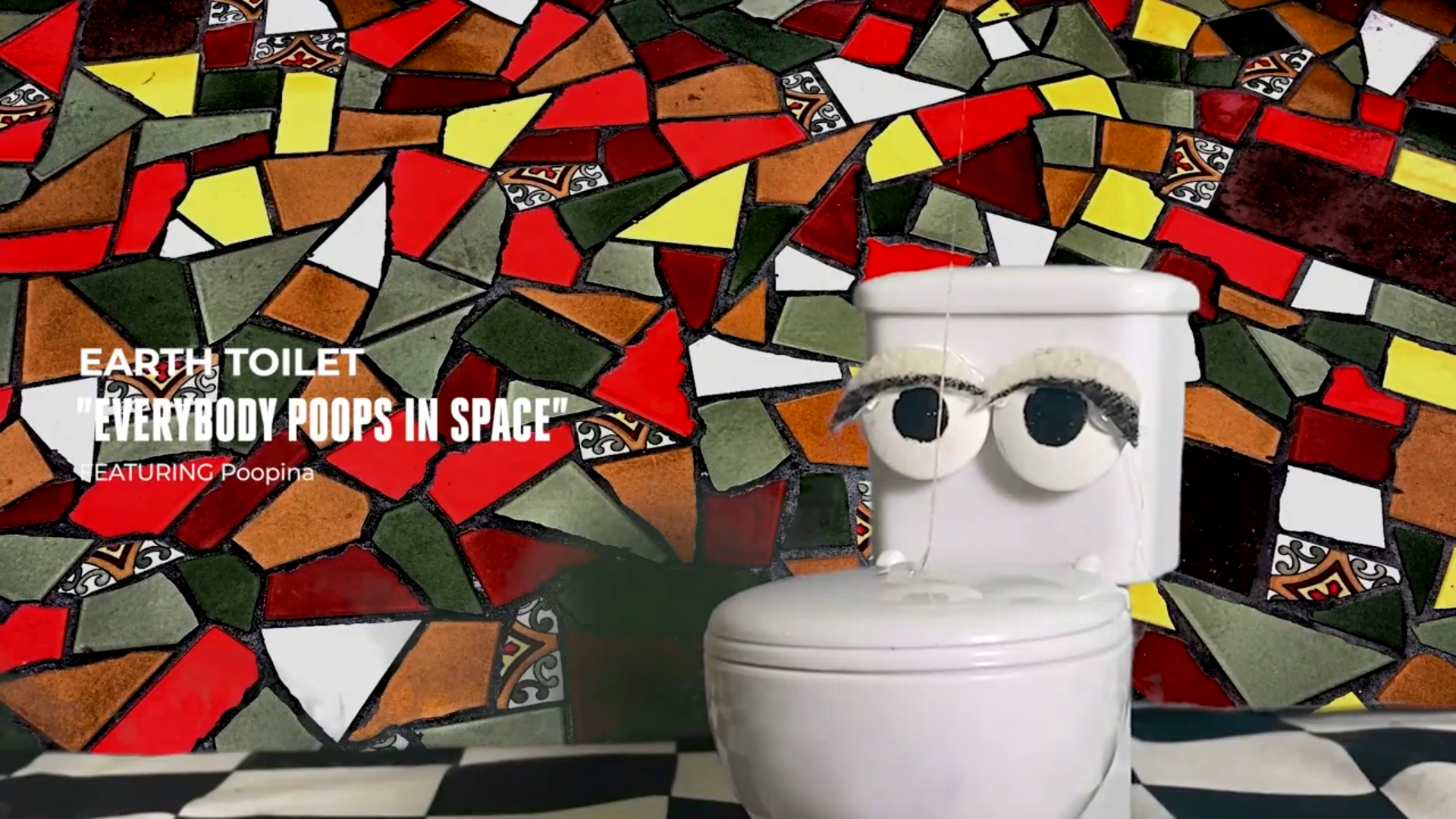 WOW Signal - Everybody Poops in Space title graphic - a toilet with googly eyes in a bathroom.